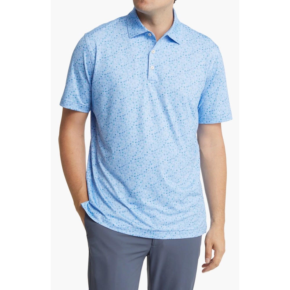 Peter Millar Light Of My Life Performance Jersey Golf Polo Mens Size XL Novelty